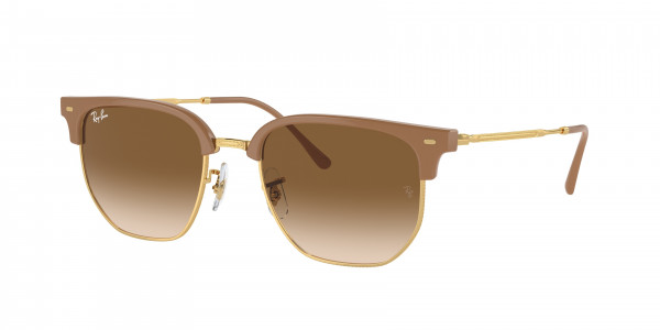 Ray-Ban RB4416 NEW CLUBMASTER Sunglasses, 672151 NEW CLUBMASTER BEIGE ON ARISTA (BEIGE)