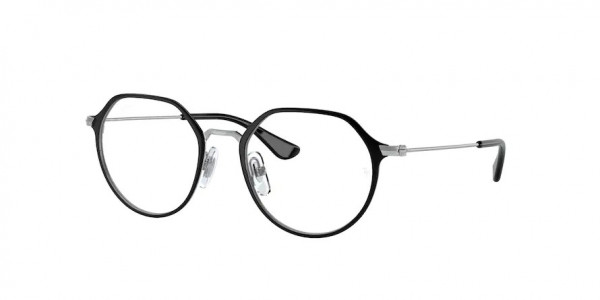 Ray-Ban Junior RY1058 Eyeglasses, 4064 BLACK ON SILVER (BLACK)