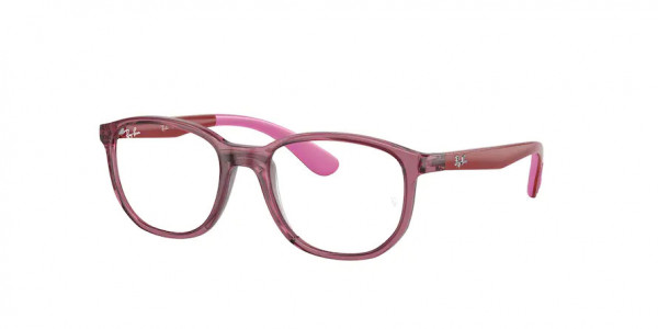 Ray-Ban Junior RY1619 Eyeglasses, 3777 TRANSP PINK ON RUBBER PINK (PINK)