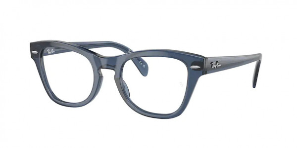 Ray-Ban Optical RX0707V Eyeglasses, 8200 TRANSPARENT DARK BLUE (BLUE)