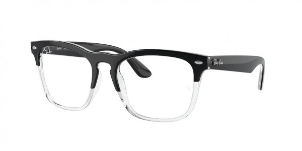Ray-Ban Optical RX4487V STEVE Eyeglasses, 8193 STEVE BLACK ON TRANSPARENT (BLACK)