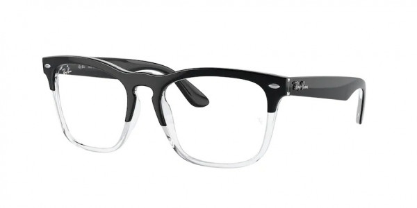 Ray-Ban Optical RX4487VF STEVE Eyeglasses, 8193 STEVE BLACK ON TRANSPARENT (BLACK)