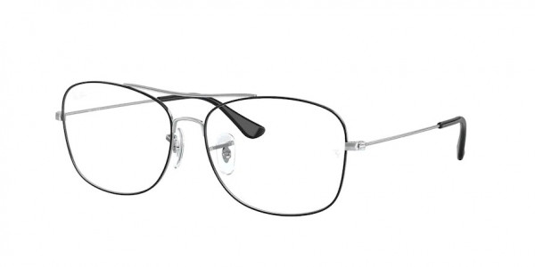 Ray-Ban Optical RX6499 Eyeglasses, 2983 BLACK ON SILVER (BLACK)