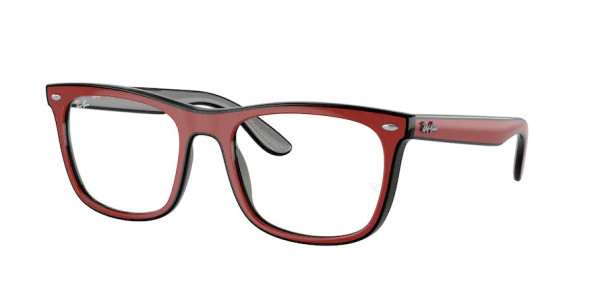 Ray-Ban Optical RX7209 Eyeglasses, 8212 RED BLACK GREY (RED)