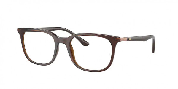Ray-Ban Optical RX7211 Eyeglasses, 8207 TRANSPARENT BROWN (BROWN)