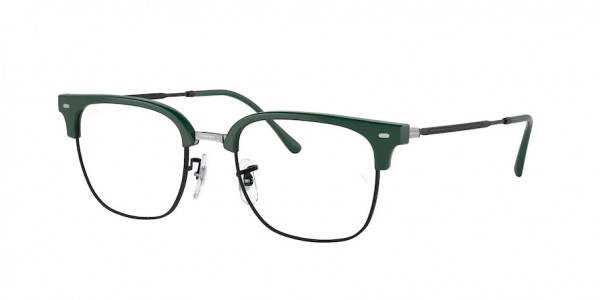 Ray-Ban Optical RX7216 NEW CLUBMASTER Eyeglasses, 8208 NEW CLUBMASTER GREEN ON BLACK (GREEN)