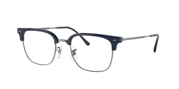 Ray-Ban Optical RX7216 NEW CLUBMASTER Eyeglasses, 8210 NEW CLUBMASTER BLUE ON GUNMETA (BLUE)