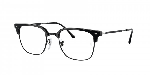 Ray-Ban Optical RX7216F NEW CLUBMASTER Eyeglasses, 8373 NEW CLUBMASTER BLACK ON BLACK (BLACK)