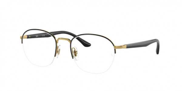 Ray-Ban Optical RX6487 Eyeglasses, 2991 BLACK ON ARISTA (BLACK)