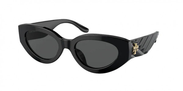 Tory Burch TY7178U Sunglasses, 170987 BLACK SOLID GREY (BLACK)