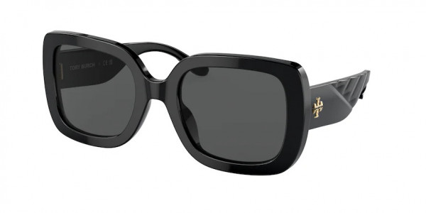 Tory Burch TY7179U Sunglasses, 170987 BLACK SOLID GREY (BLACK)