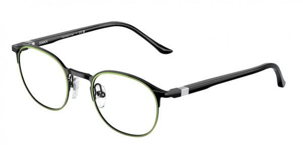Starck Eyes SH2074 Eyeglasses, 0004 BLACK / GREEN (BLACK)