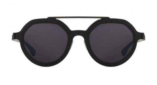 ic! berlin Edison Sunglasses, Ecoblack-Rough-Black