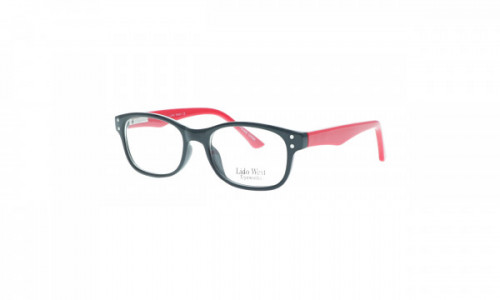 Lido West Worm Eyeglasses, Black Red
