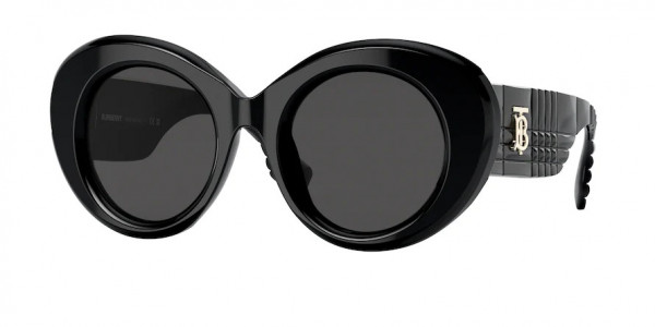 Burberry BE4370U MARGOT Sunglasses, 300187 MARGOT BLACK DARK GREY (BLACK)