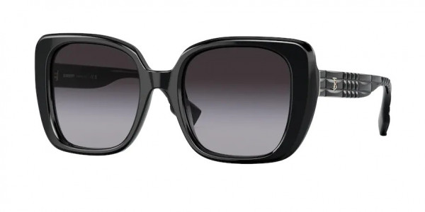 Burberry BE4371 HELENA Sunglasses, 30018G HELENA BLACK GREY GRADIENT (BLACK)