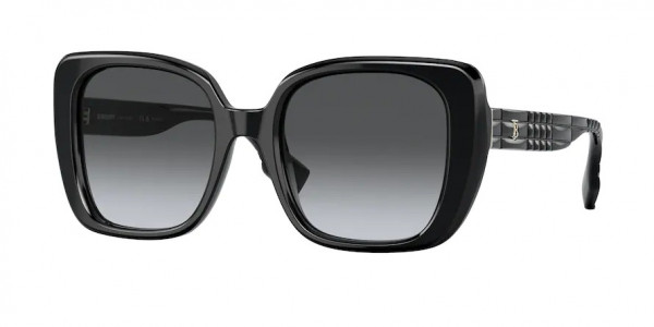 Burberry BE4371 HELENA Sunglasses, 3001T3 HELENA BLACK SFUMATO GRIGIO PO (BLACK)