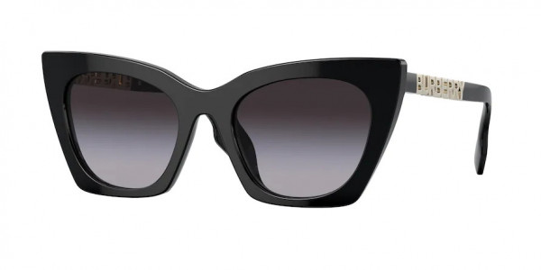 Burberry BE4372U MARIANNE Sunglasses, 30018G MARIANNE BLACK GREY GRADIENT (BLACK)