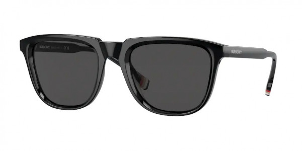 Burberry BE4381U GEORGE Sunglasses, 300187 GEORGE BLACK DARK GREY (BLACK)