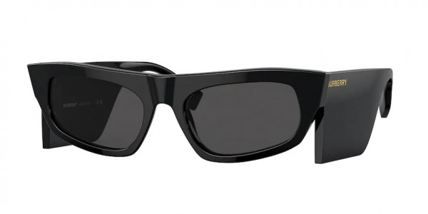 Burberry BE4385 PALMER Sunglasses, 300187 PALMER BLACK DARK GREY (BLACK)