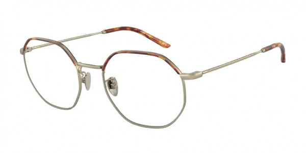 Giorgio Armani AR5130J Eyeglasses, 3002 MATTE PALE GOLD/LIGHT HAVANA (GOLD)