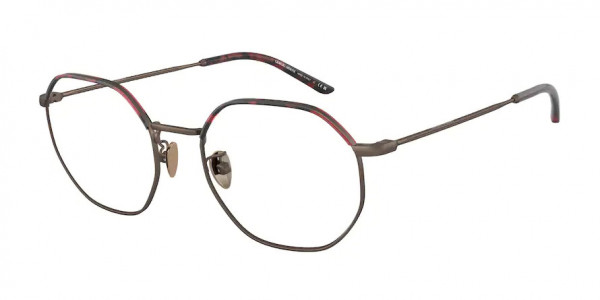 Giorgio Armani AR5130J Eyeglasses, 3006 MATTE BRONZE/RED HAVANA (COPPER)