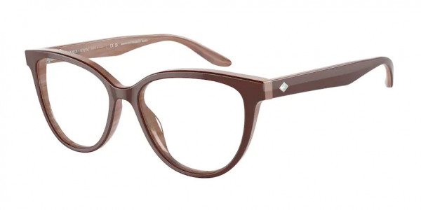 Giorgio Armani AR7228U Eyeglasses, 5969 BILAYER MARBLE BROWN (BROWN)