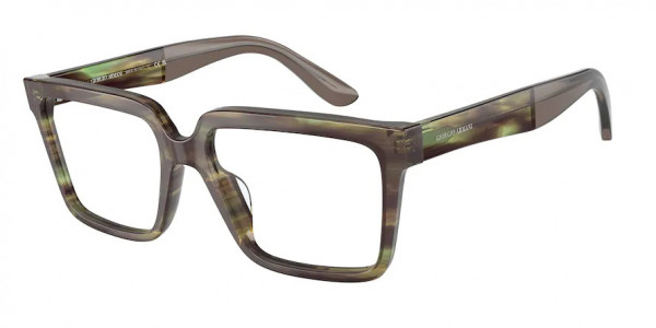 Giorgio Armani AR7230U Eyeglasses, 5918 STRIPED GREEN (GREEN)