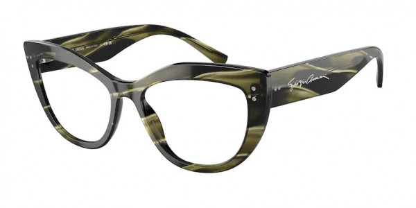 Giorgio Armani AR7231 Eyeglasses, 5952 STRIPED GREEN (GREEN)