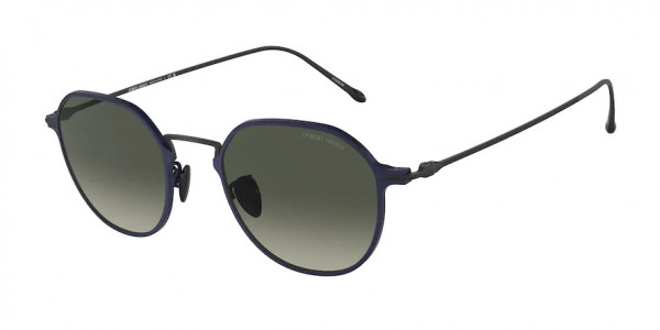 Giorgio Armani AR6138T Sunglasses, 334171 MATTE BLUE GRADIENT GREY (BLUE)