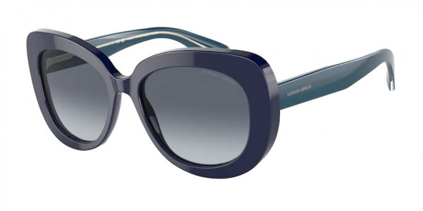 Giorgio Armani AR8168 Sunglasses, 595686 BLUE LIGHT BLUE GRADIENT GREY (BLUE)