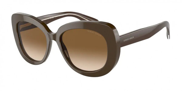 Giorgio Armani AR8168 Sunglasses, 595751 BROWN CLEAR GRADIENT BROWN (BROWN)