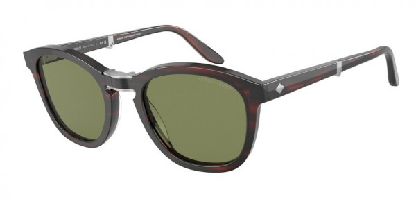 Giorgio Armani AR8170 Sunglasses, 59634E STRIPED BROWN BOTTLE GREEN (TORTOISE)