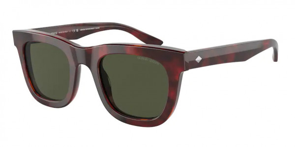 Giorgio Armani AR8171 Sunglasses, 596231 RED HAVANA GREEN (TORTOISE)