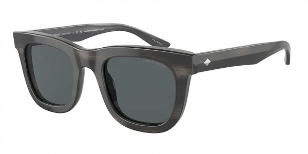 Giorgio Armani AR8171 Sunglasses, 5964P2 STRIPED GREY POLAR DARK GREY (GREY)