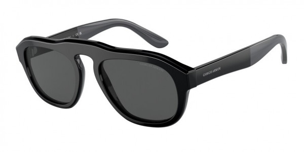 Giorgio Armani AR8173 Sunglasses, 500187 BLACK DARK GREY (BLACK)