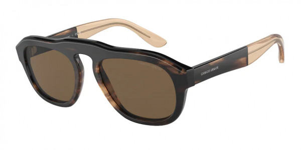 Giorgio Armani AR8173 Sunglasses, 595873 STRIPED BROWN DARK BROWN (TORTOISE)