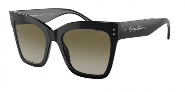 Giorgio Armani AR8175 Sunglasses, 50018E BLACK GREEN GRADIENT (BLACK)