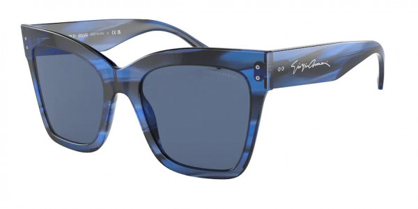 Giorgio Armani AR8175 Sunglasses, 595380 STRIPED BLUE DARK BLUE (BLUE)