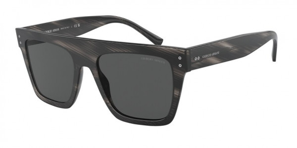 Giorgio Armani AR8177 Sunglasses, 540787 STRIPED GREY DARK GREY (GREY)