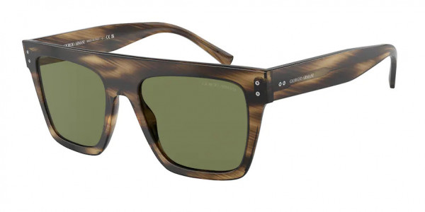 Giorgio Armani AR8177 Sunglasses, 54092A STRIPED BROWN GREEN (TORTOISE)