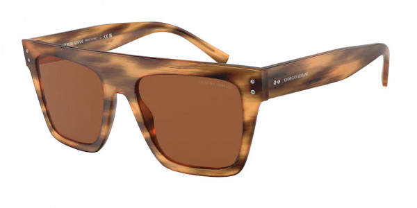 Giorgio Armani AR8177 Sunglasses, 592173 STRIPED HONEY LIGHT BROWN (TORTOISE)
