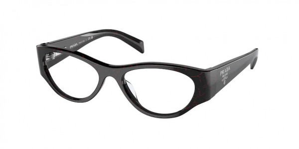 Prada PR 06ZV Eyeglasses, 11F1O1 ETRUSCAN BLACK MARBLE (BLACK)