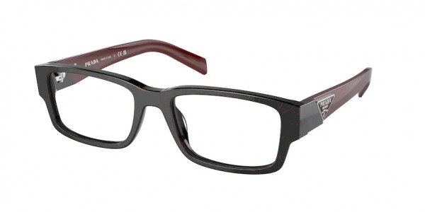 Prada PR 07ZV Eyeglasses, 11F1O1 ETRUSCAN BLACK MARBLE (BLACK)