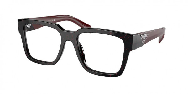 Prada PR 08ZV Eyeglasses, 11F1O1 ETRUSCAN BLACK MARBLE (BLACK)