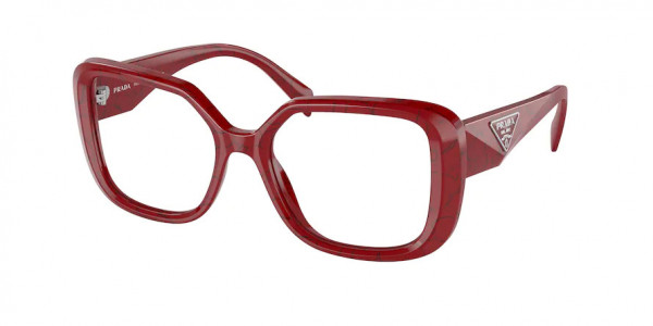 Prada PR 10ZV Eyeglasses, 15D1O1 ETRUSCAN MARBLE (RED)