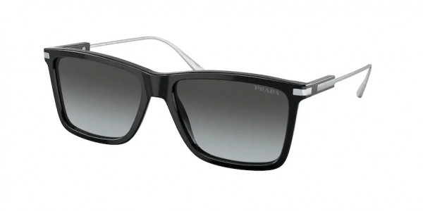Prada PR 01ZSF Sunglasses, 1AB06T BLACK GREY GRADIENT VINTAGE (BLACK)