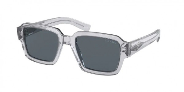 Prada PR 02ZS Sunglasses, U430A9 TRANSPARENT GREY BLUE (GREY)