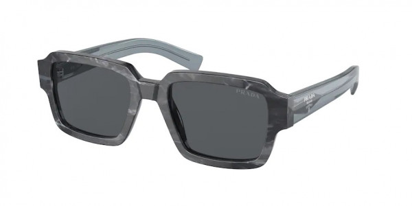 Prada PR 02ZSF Sunglasses, 13F07T GRAPHITE STONE BLUE VINTAGE (GREY)