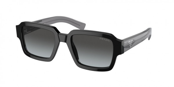 Prada PR 02ZSF Sunglasses, 1AB06T BLACK GREY GRADIENT VINTAGE (BLACK)
